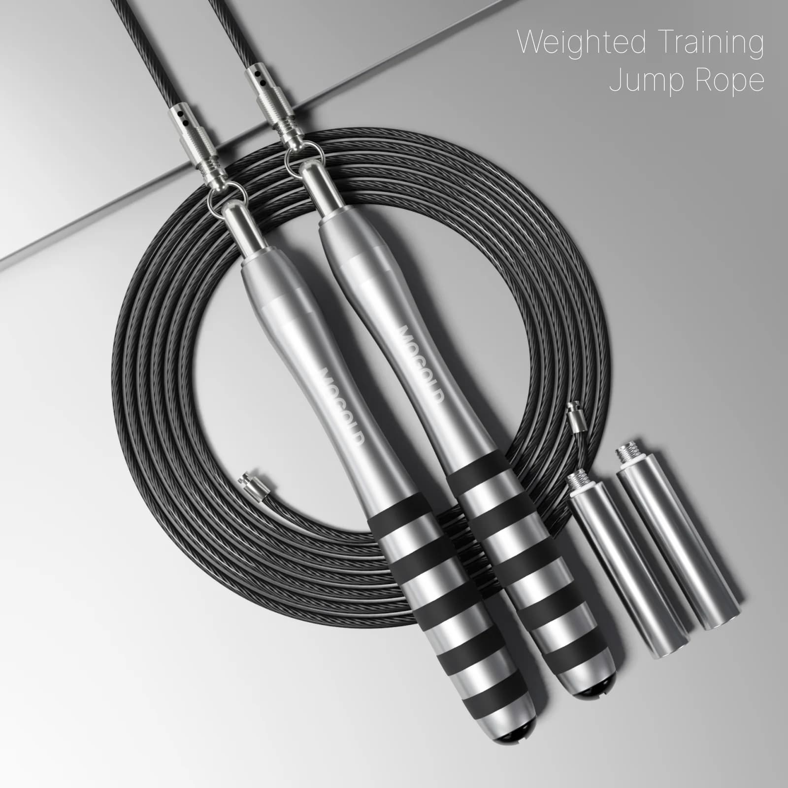 MOGOLD DIY quick snap combination jump rope fitness exercise weight bearing boxing wire PU jump rope