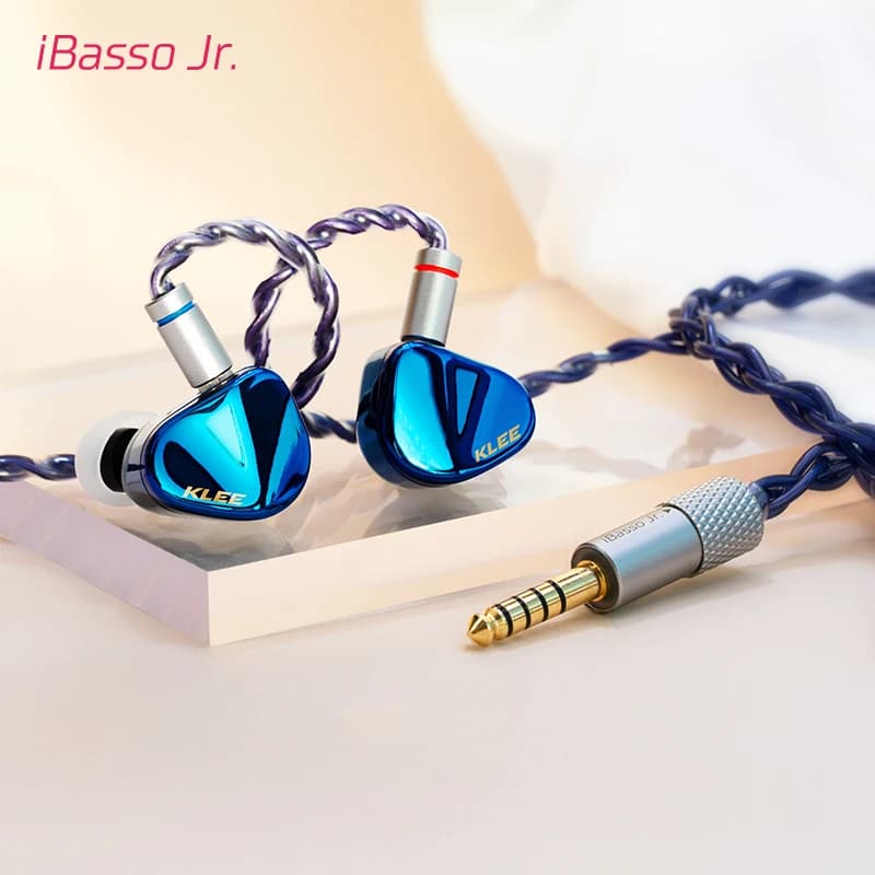 IBasso Jr. Klee Auricolari In-Ear con Interfaccia 3.5 e 4.4, Cuffie HIFI per Musica e Giochi