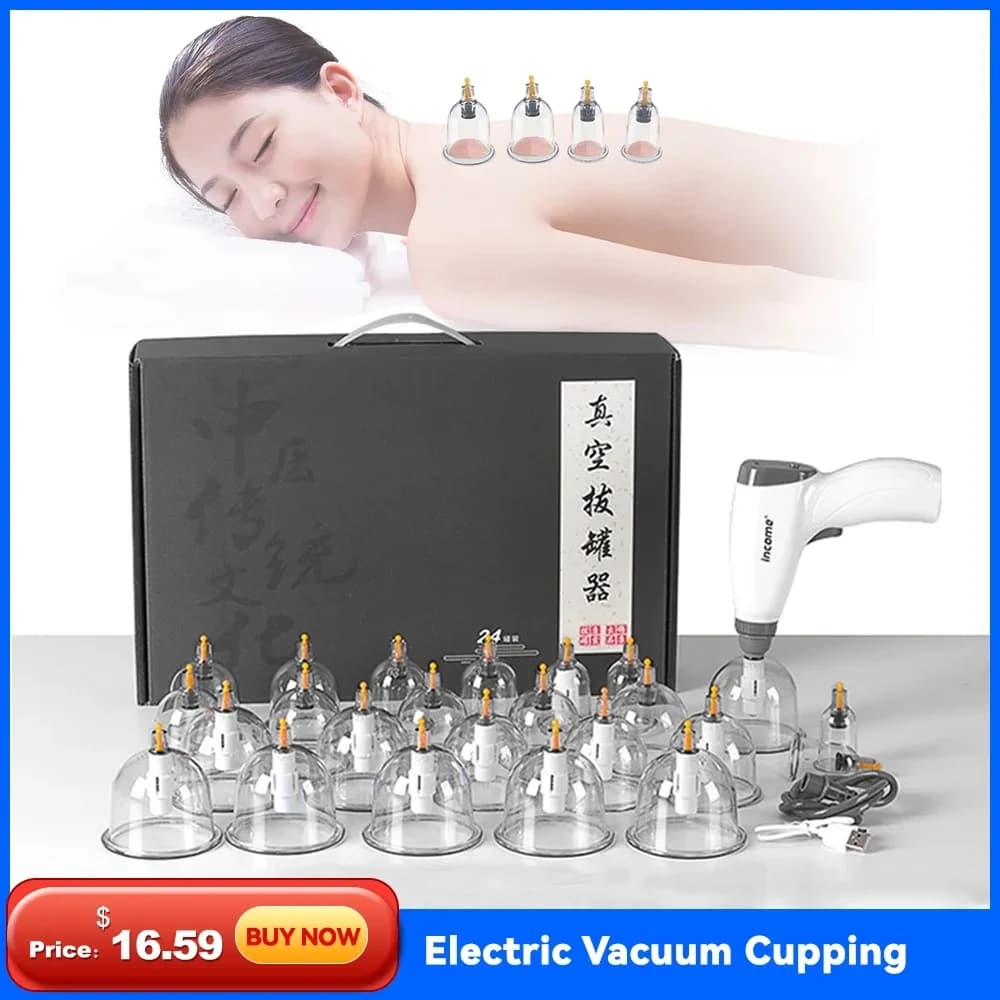 Electric Cover Set Massage Body Cups Anti Cellulite Vacuum Suction cups Physiotherapy Massage Barattoli Ventosas Masaje For Body