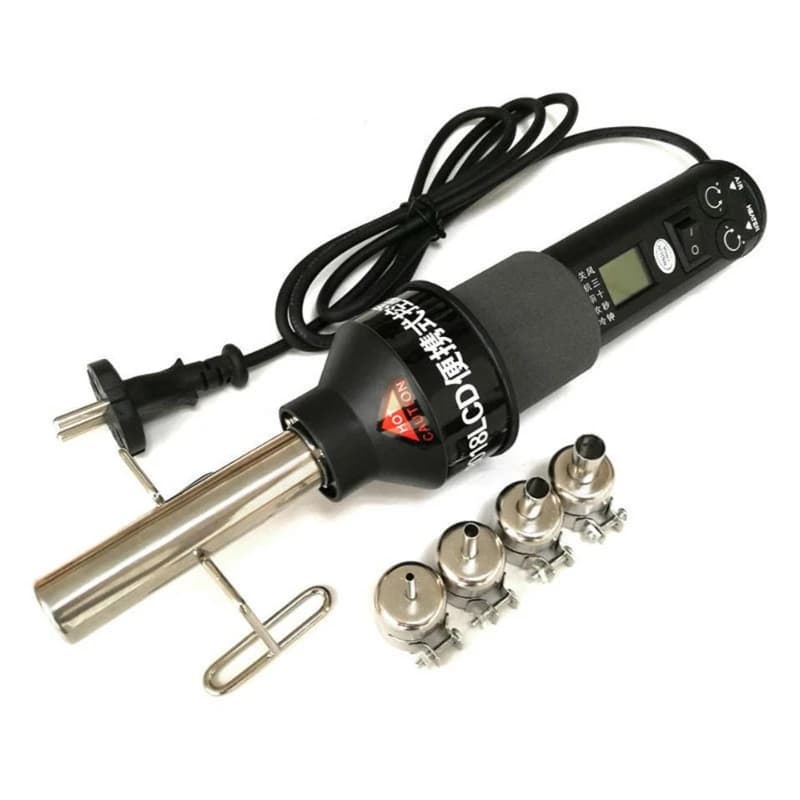 Pistola ad aria calda elettronica con regolazione della temperatura portatile da 1 pezzo Pistola ad aria calda con display digitale LCD