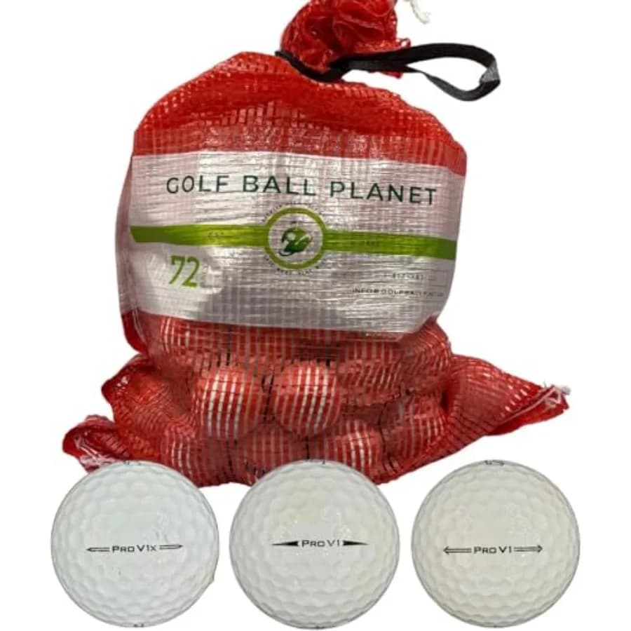 Palline da Golf Usate Riciclate Golf Ball Planet 72 Pro V1 Pro V1x in Sacchetto a Rete Condizione 3A 2A