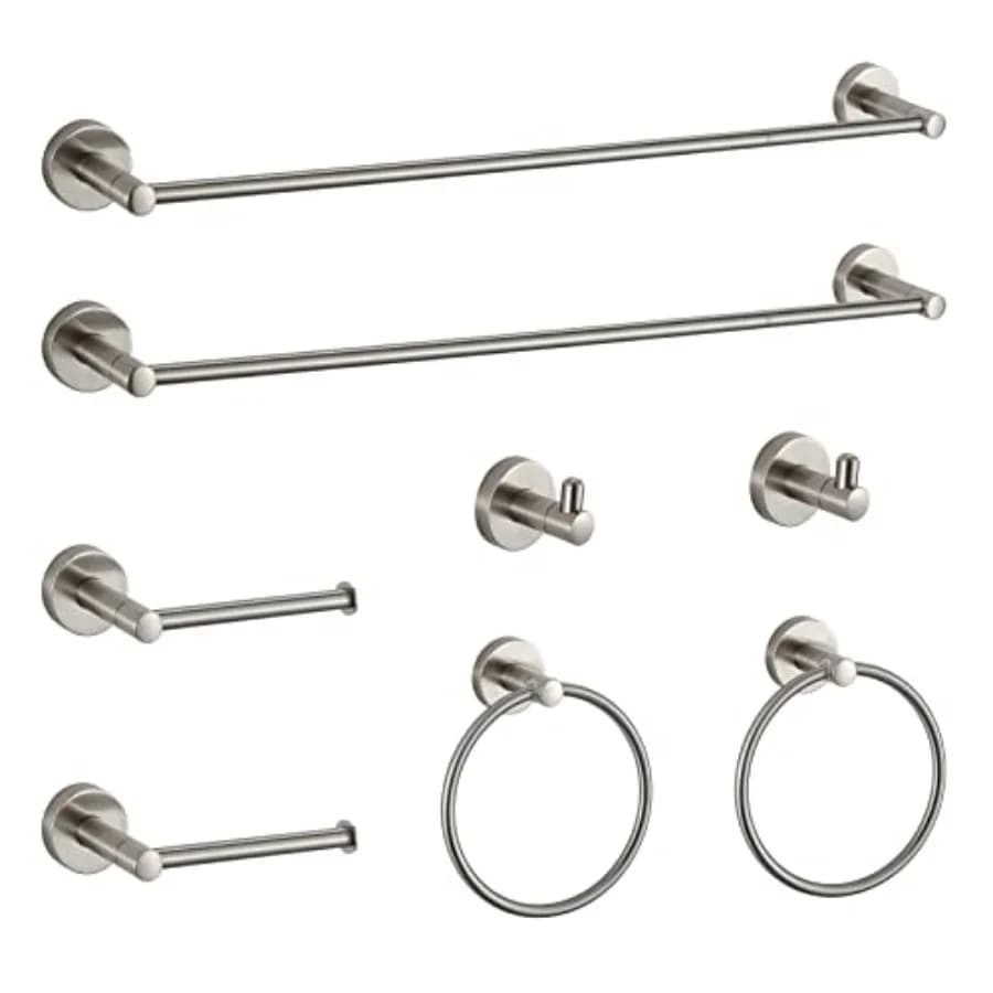 Set di Accessori per il Bagno con Portasciugamani