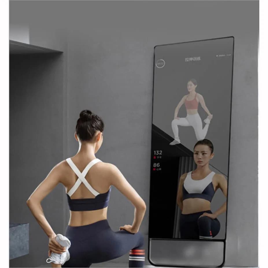 Interactive Mirror for Exercises 32" 43" 2K Inches with LCD Display Android Touchscreen and Webcam for Smart Fitness