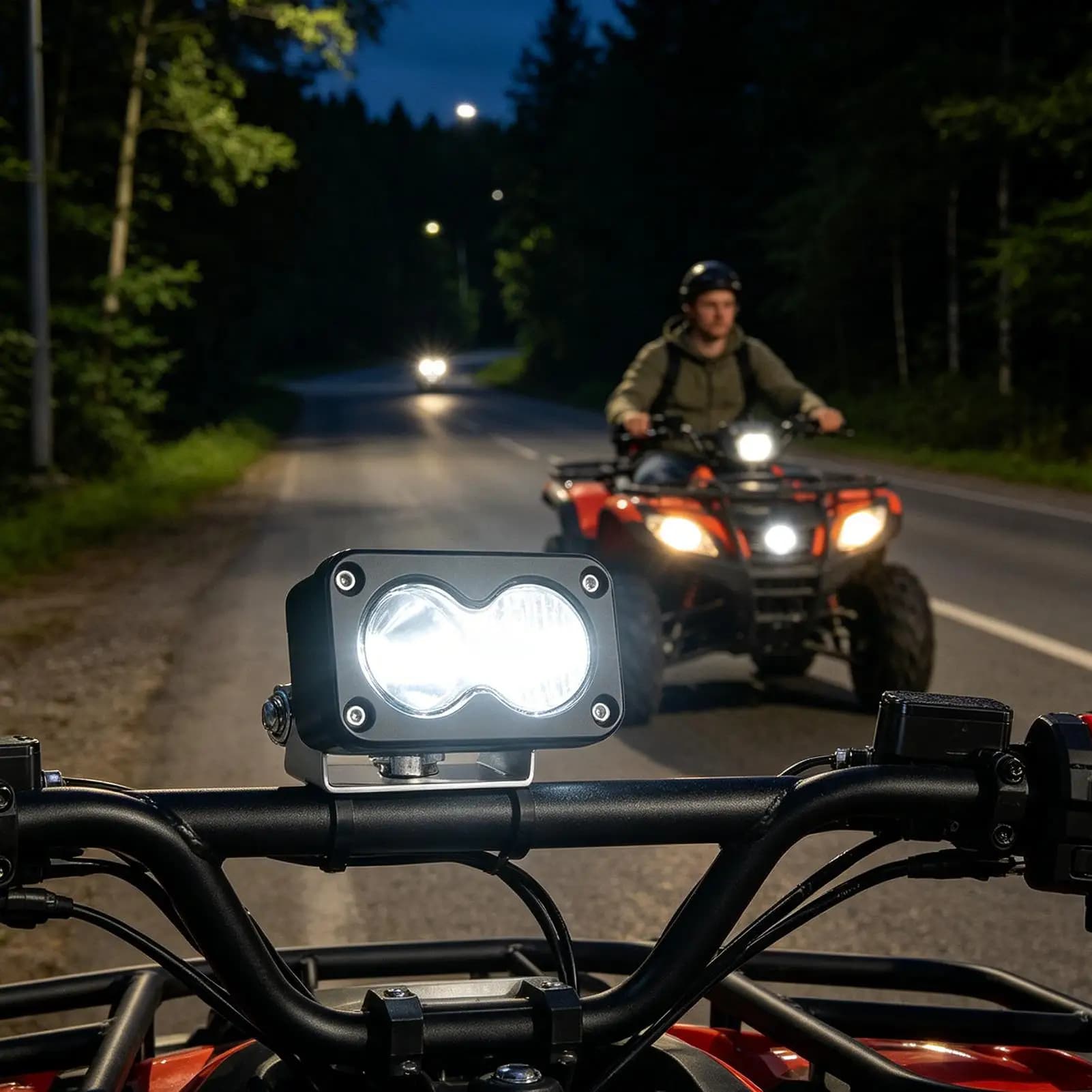 Faro per bici elettrica 6500K Faro a LED super luminoso impermeabile 20W Luci a LED per bici elettrica Connettore a 3 pin per moto