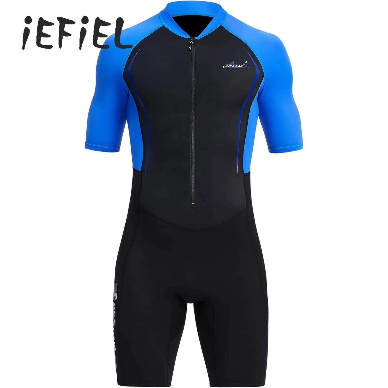 1.5 mm neoprene suit for men Professional swimsuit Full surf costume Shorty Diving Swimwear with front zip
