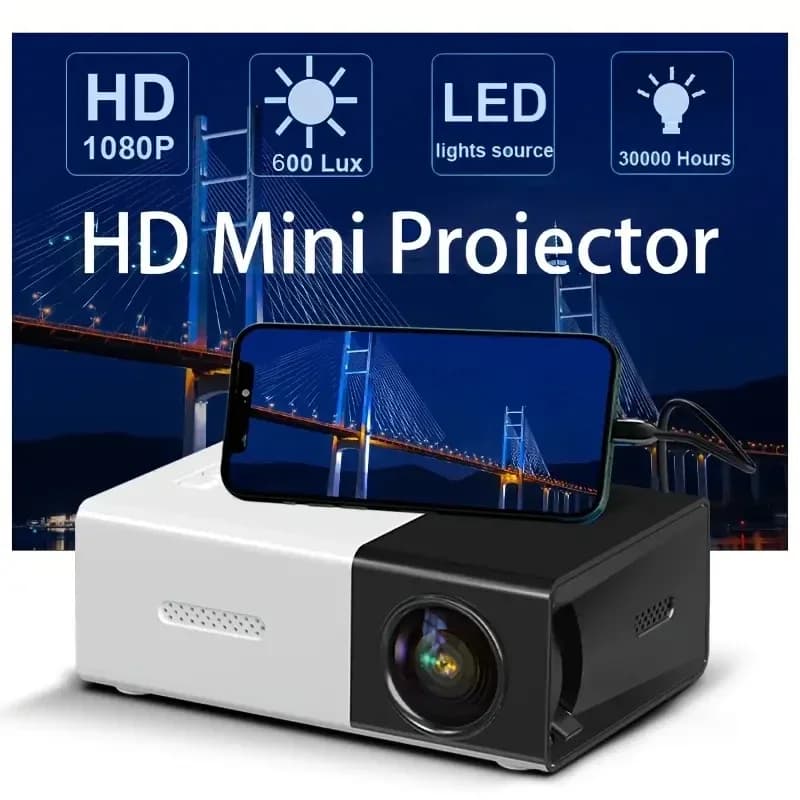Proiettore 4K ad altissima definizione, TV domestica, camera da letto, soggiorno, proiezione murale, home cinema, proiezione dello schermo del telefono cellulare