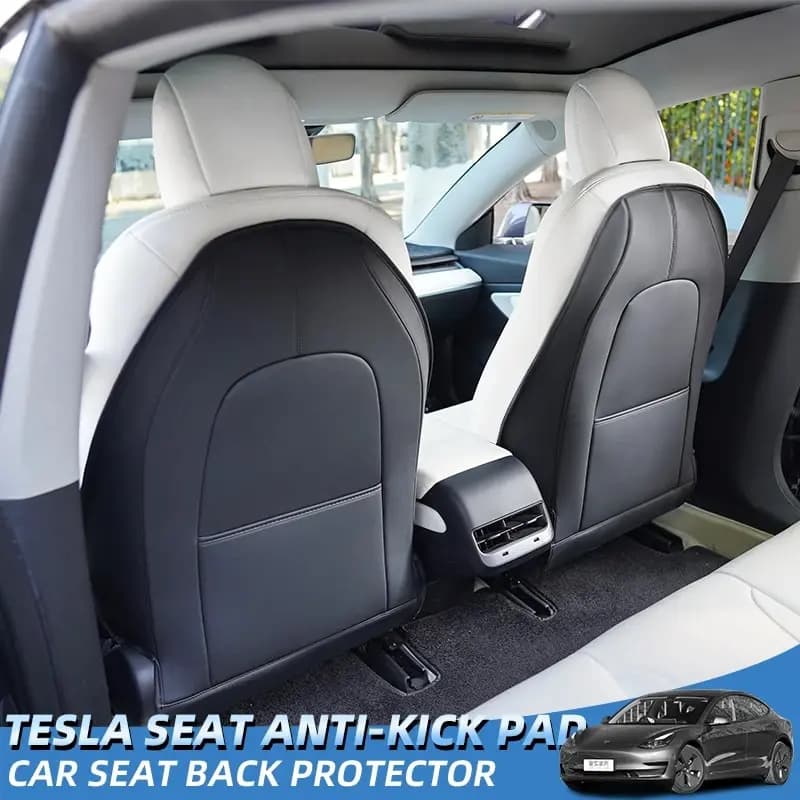 Per Tesla Model 3 Model Y Seat Back Kick Protector tappetini per sedile posteriore per bambini Extra Organizer Pocket