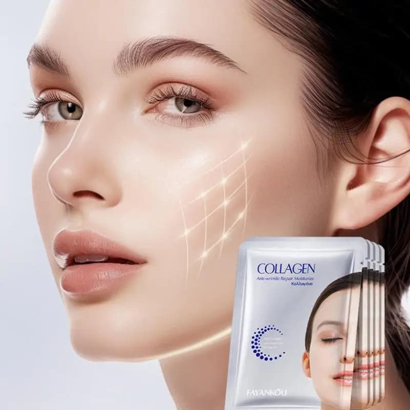 New anti-wrinkle and lifting collagen mask, night collagen face mask, deep collagen mask for lifting, firming and hydration