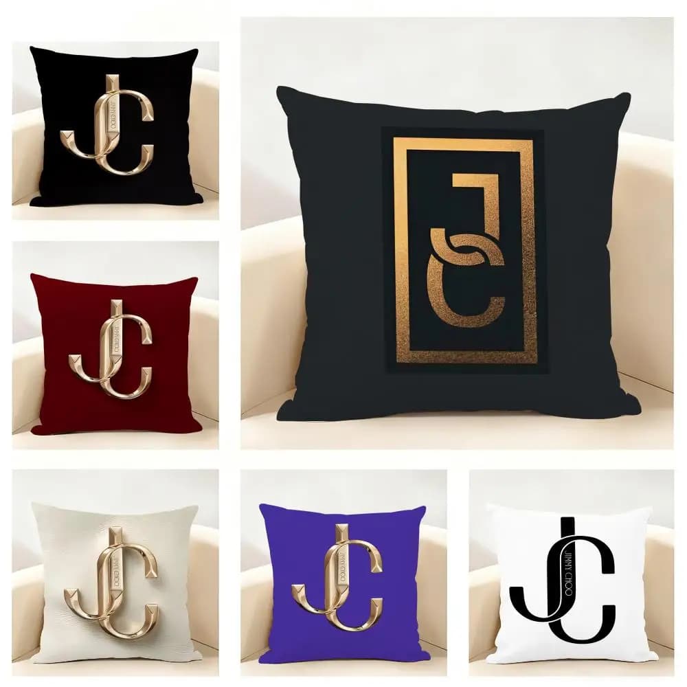 Brand J-JC-s Cushion Cover Linen Pillowcase Soft for Sofa Bed Home Room Decor