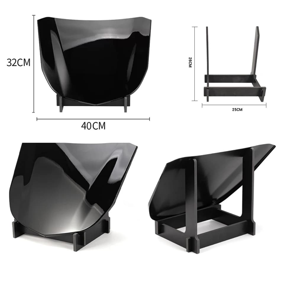 40*32 cm Automotive Mini Cofano Auto Modello di Visualizzazione Cofano in Metallo Nero Dipinto per Progetti Grafici Avvolti in Vinile/Rivestimento o MO-179K