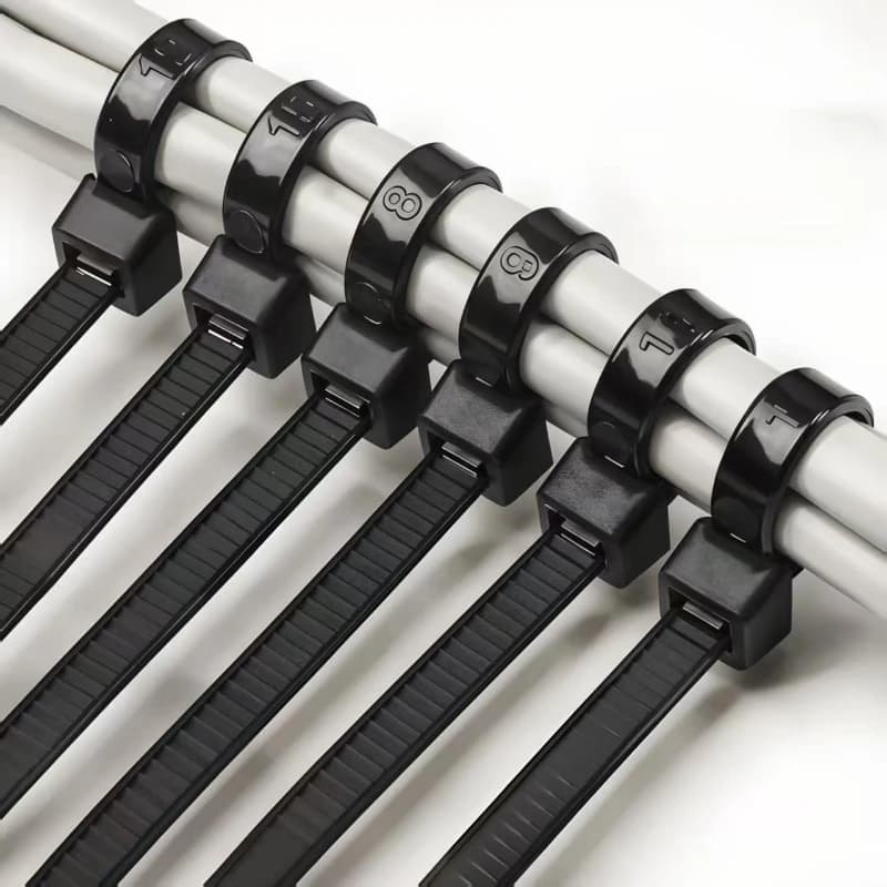 100 PCS Self-locking Plastic Nylon Tie Black Fastening Strap Cable-Tie-Set Cable Zip Fastening Tie Wraps Strap Tie