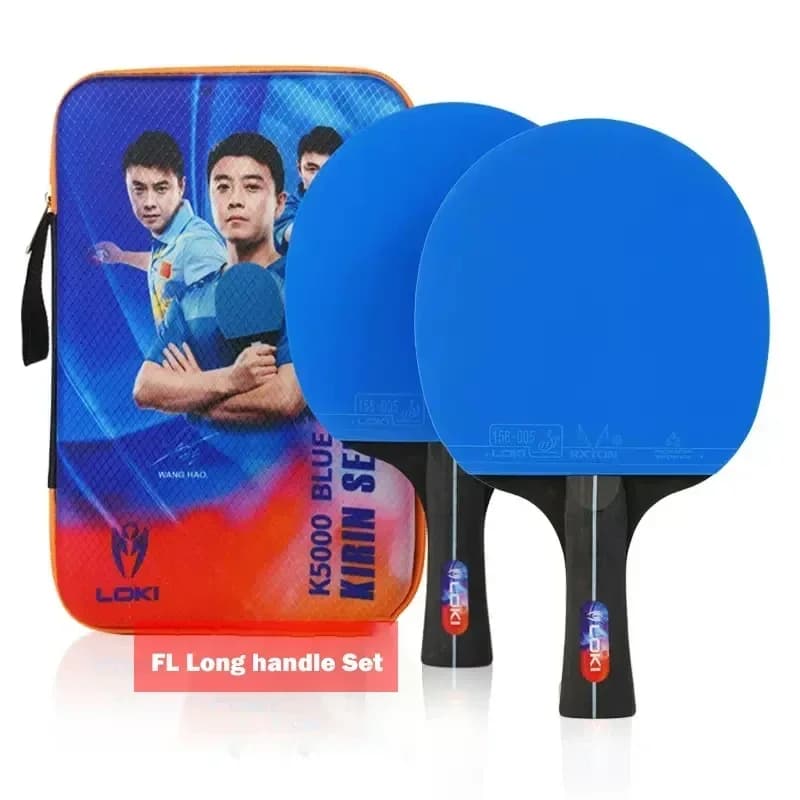 LOKI K5000 K3000 K1000 Table Tennis Racket Set 2pcs Home Entertainment PingPong Rackets with Blue Color Ping Pong Rubber