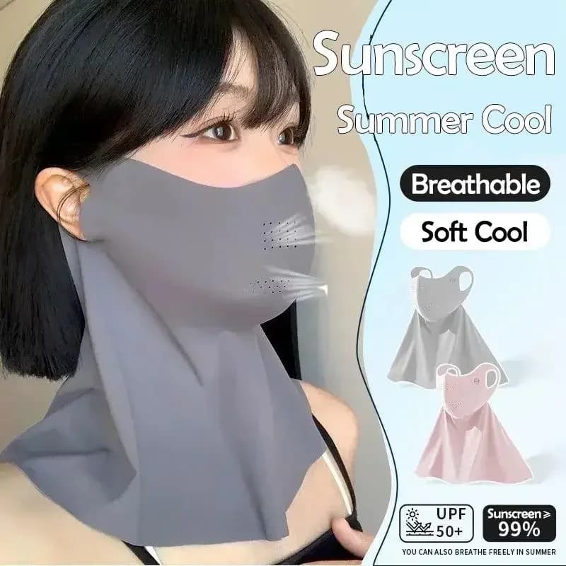 New Summer UV Protection Neck Scarf Ice Silk Face Mask Cover Outdoor Wrap Cover Sports Cycling Sun Proof Sunscreen Dustproof