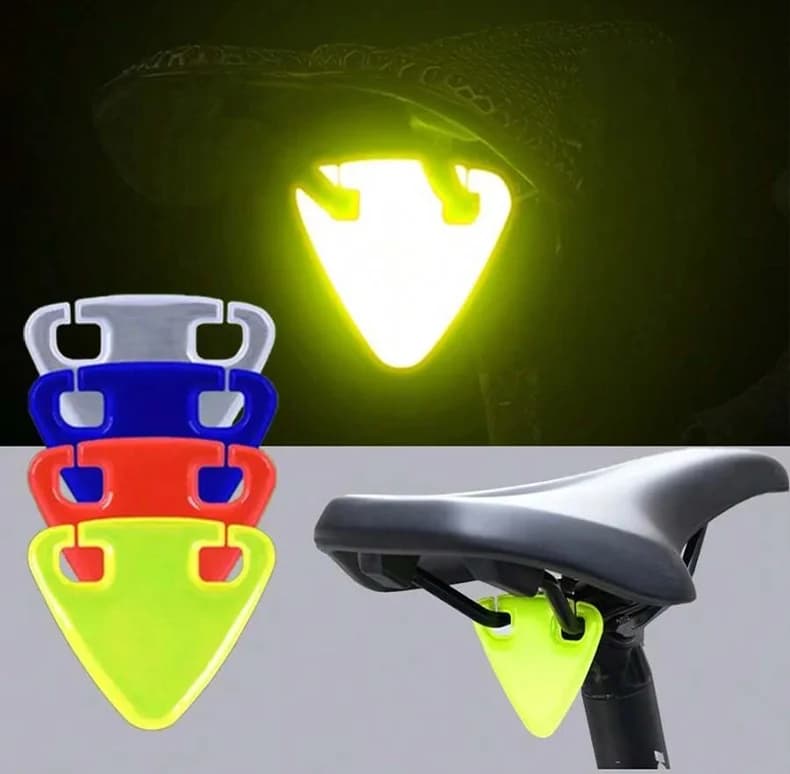 12Pcs Battery Free Bike Taillights Multi-Color (Red, Silver, Blue,Green)Reflective Emergency Lights, Enhance Nighttime Vis