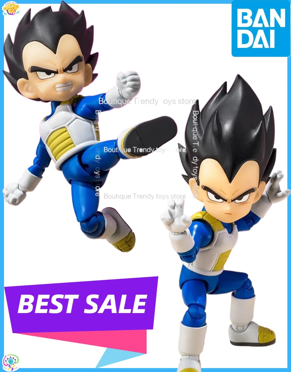BANDAI S.H.Figuarts SHF Dragon Ball Vegeta Goku Piccolo Super Saiyan MINI DAIMA Action Figure Anime Modellini Giocattolo