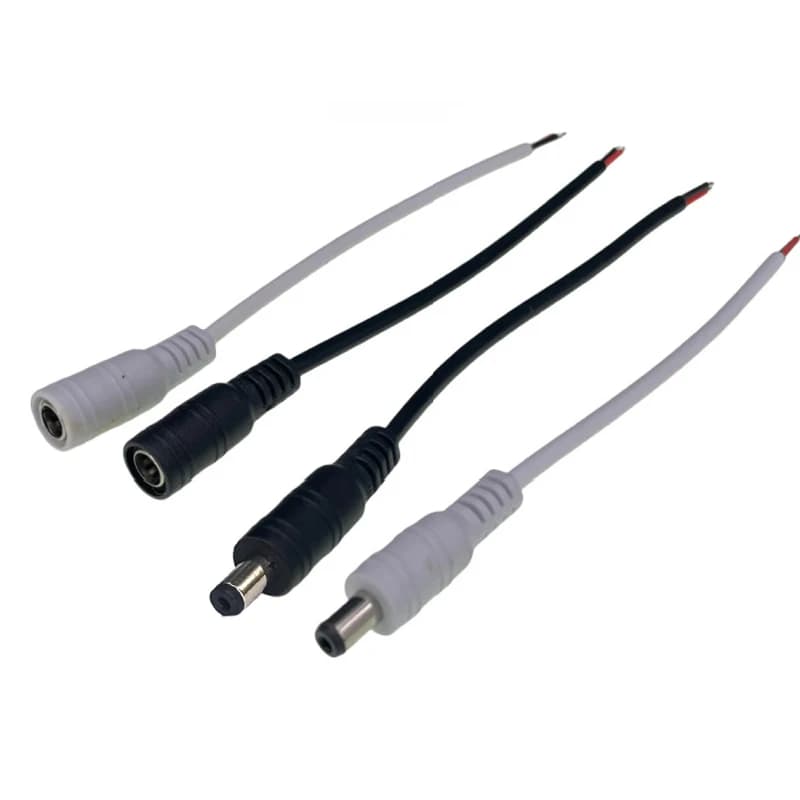 1PCS DC Power Cable 5.5x2.1mm Male Female DC Plug Wire LED Strip Light CCTV Camera Monitoring Power Supply Connection Cord
