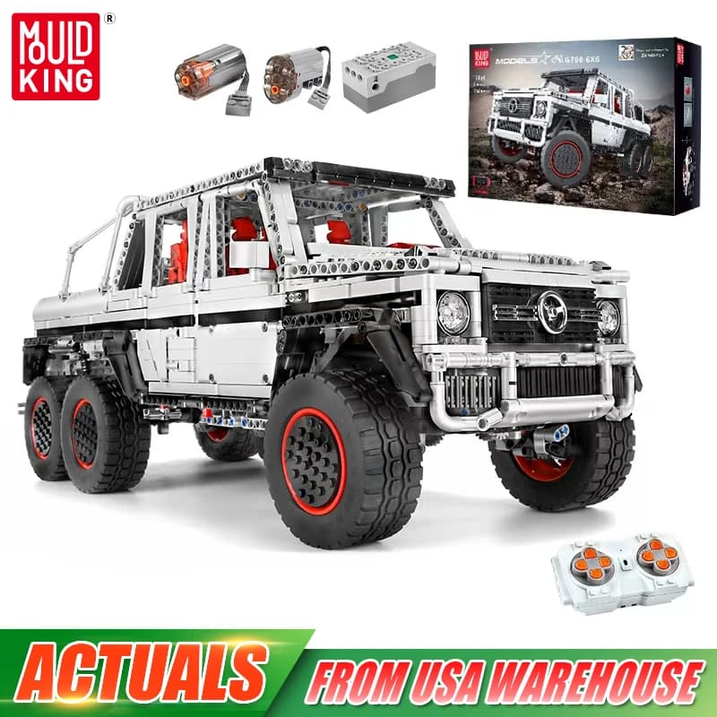 Mould King 13061 Auto Tecnica Telecomandata G63 6x6, Set di Costruzioni in Mattoncini, Modellino Auto 1:10, Regalo di Natale per Bambini