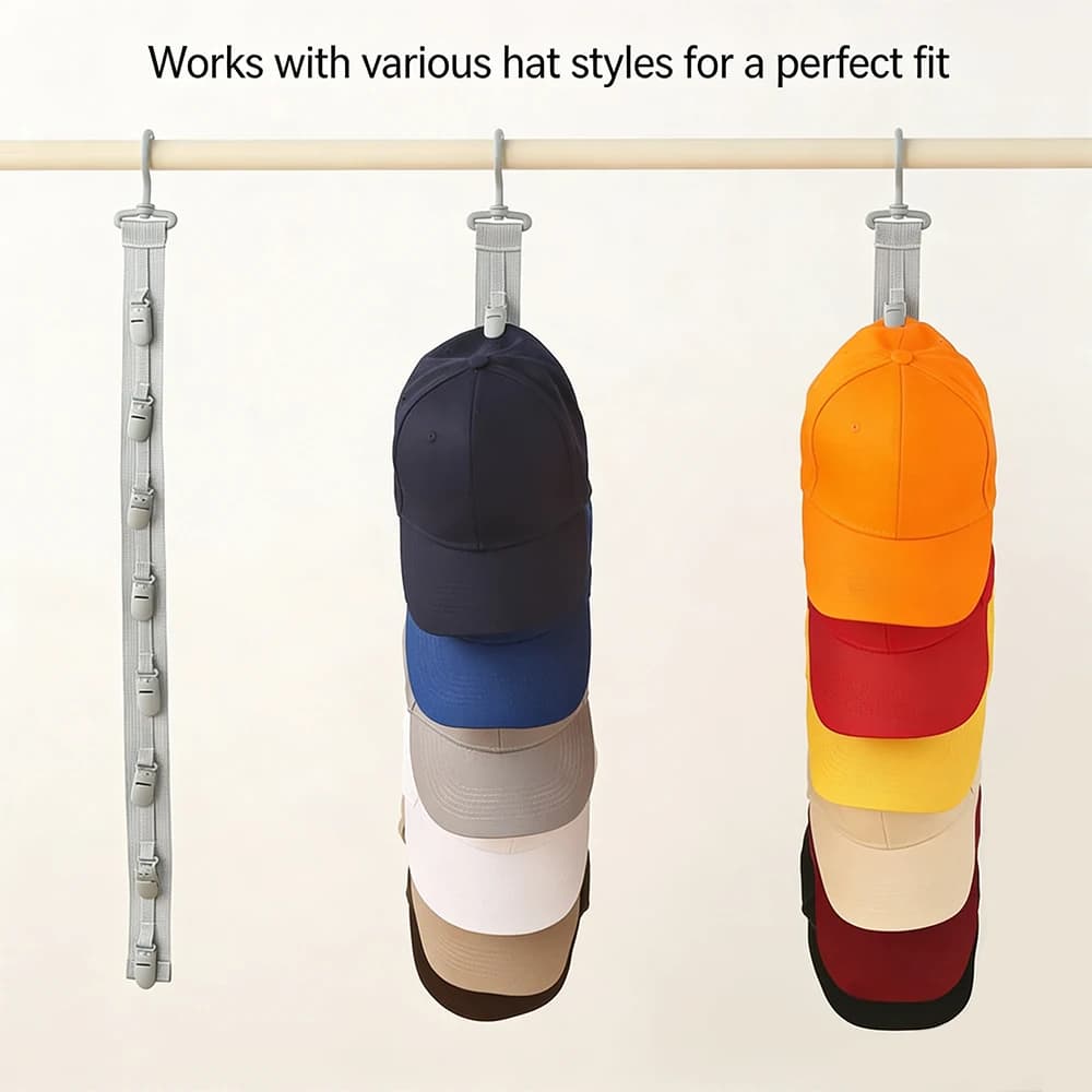 Espositore per portaoggetti per cappelli da baseball Con supporto per 8 clip Collezione Organizer Ganci portaoggetti Gancio per armadio per porta del dispositivo