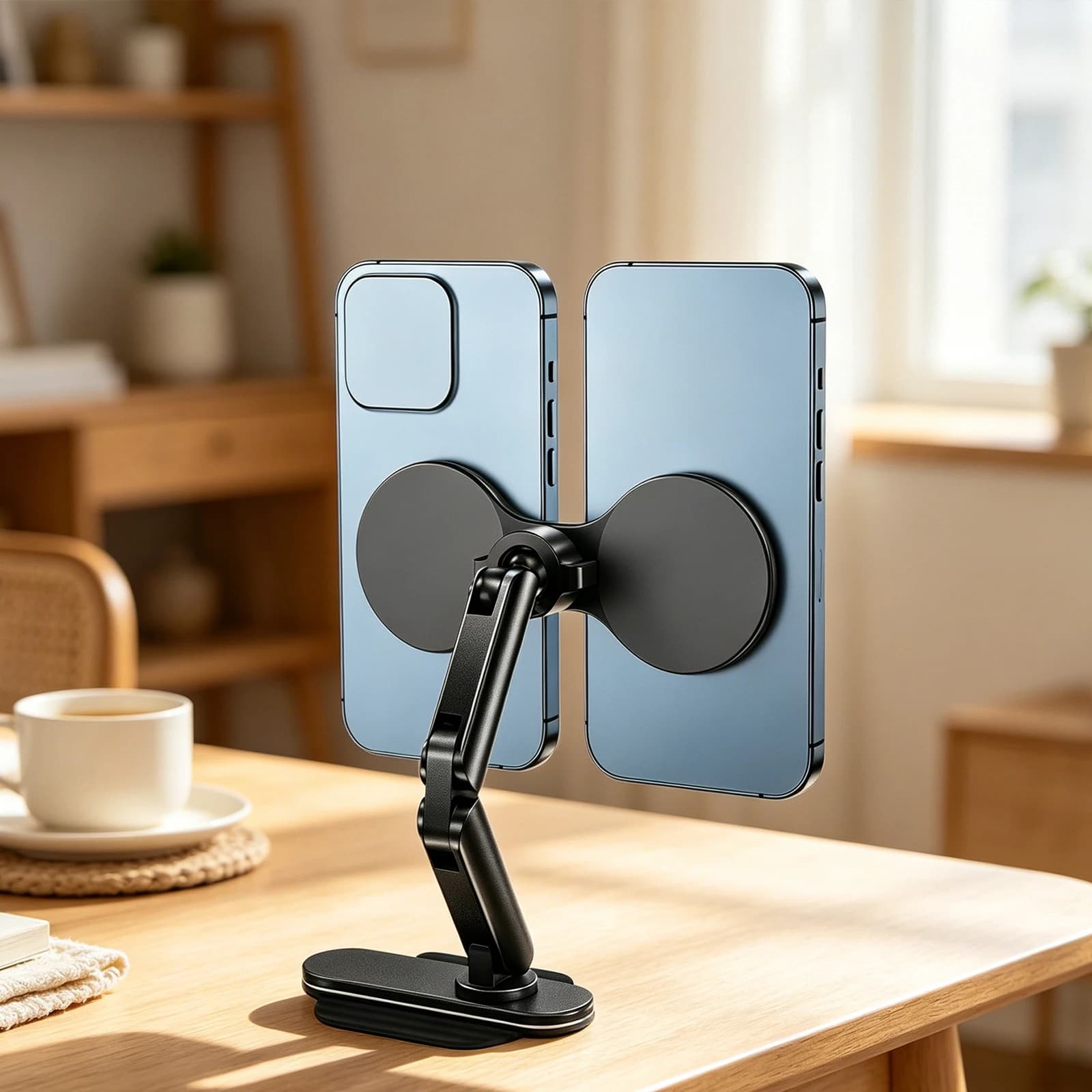 Versatile Desktop Phone Holders Lightweight 17mm Ball Head Stand Tablet Magnetic Mount Holders for Live Streaming&Video Calls