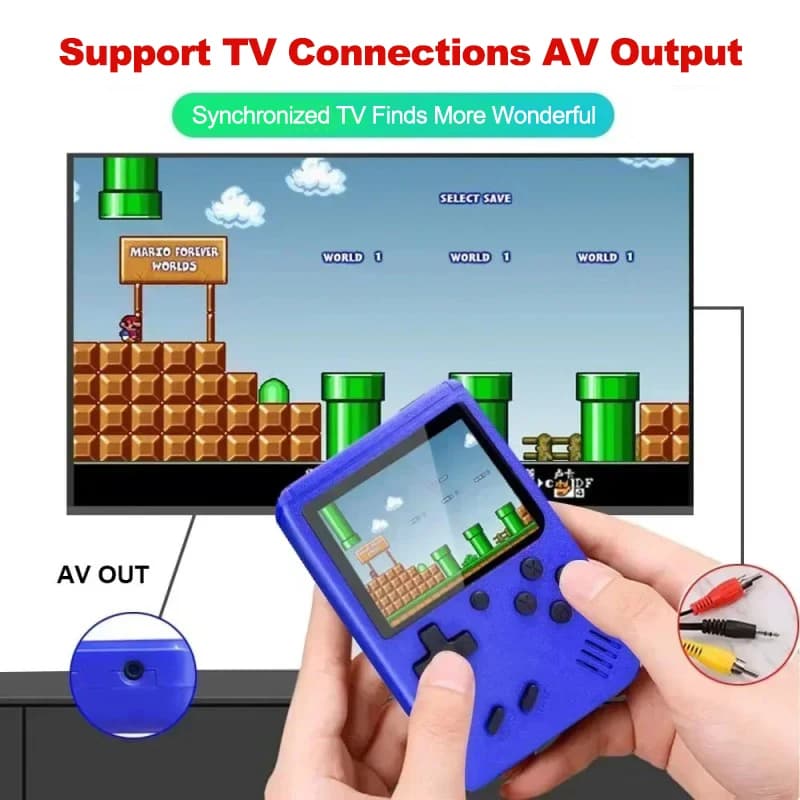 Mini console per videogiochi retrò portatile Lettore di giochi portatile a 8 bit 500 giochi integrati Console di gioco AV Out Regalo di San Valentino
