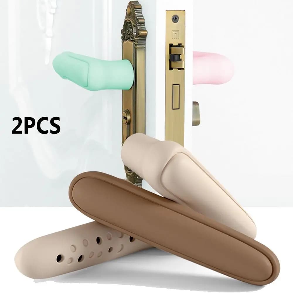 Manicotto per maniglia per porta domestica anti-collisione addensato senza statica da 2 pezzi