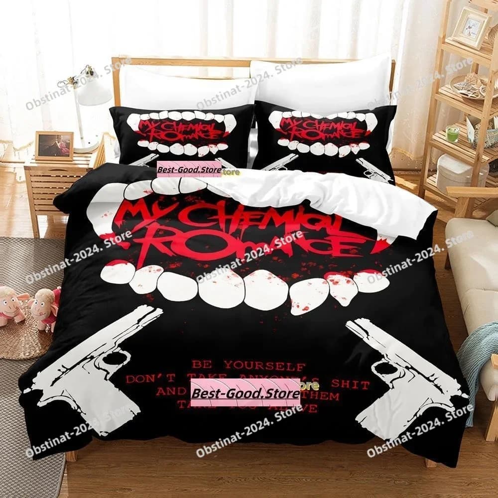 Nuovo set di biancheria da letto My Chemical Romance Set letto singolo doppio completo Queen King Size Set copripiumino per camera da letto per bambini per adulti Lenzuolo anime