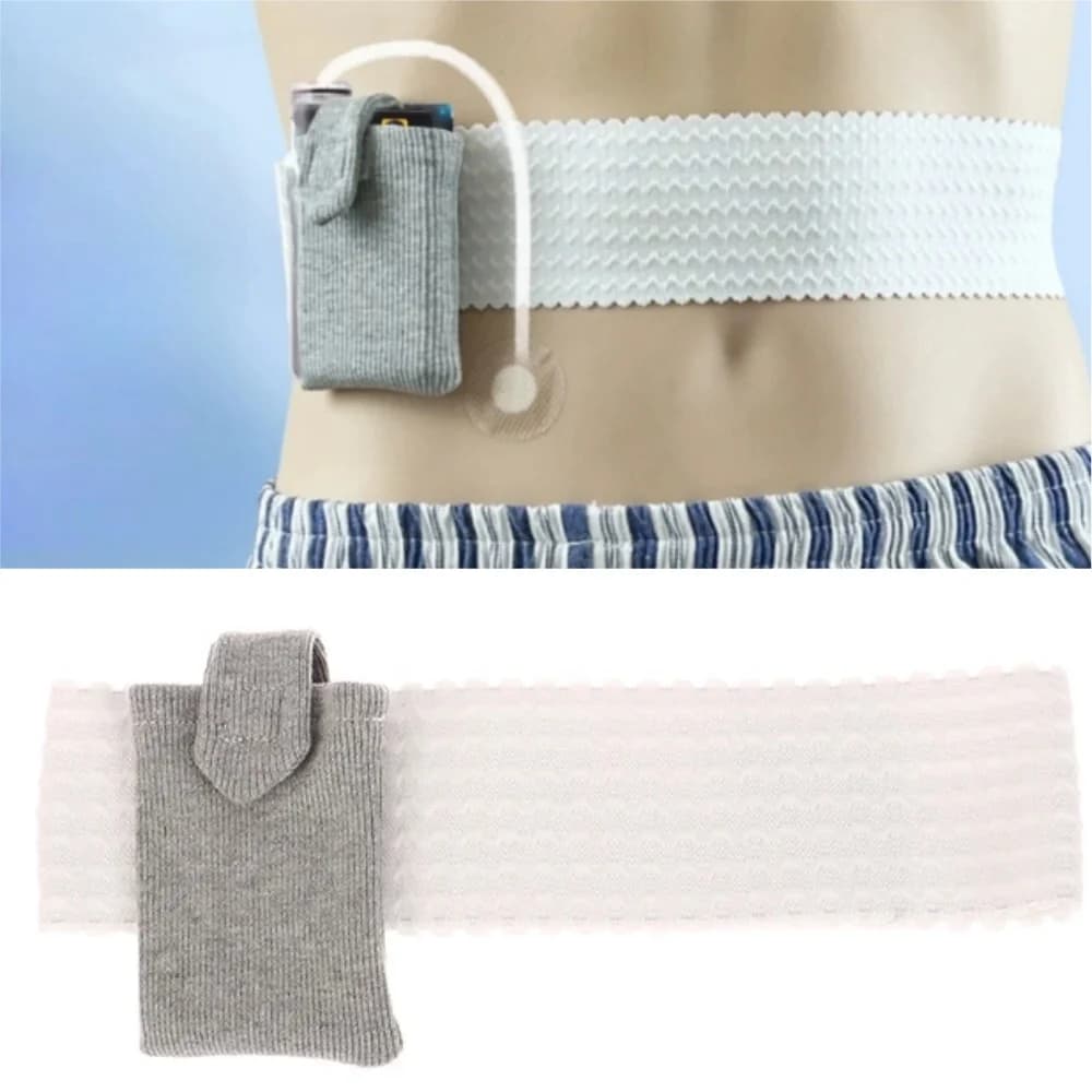1-5 pezzi di diabete pazienti forniture pompa per insulina cintura fissa pompa per insulina marsupio cintura traspirante tipo elastico cintura con tasca