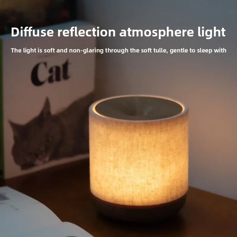 2026 New Upgraded Essential Oil Diffuser with Fabric Cover and Night Lamp Ultrasonic Aroma Diffuser Humidifier Lights Room