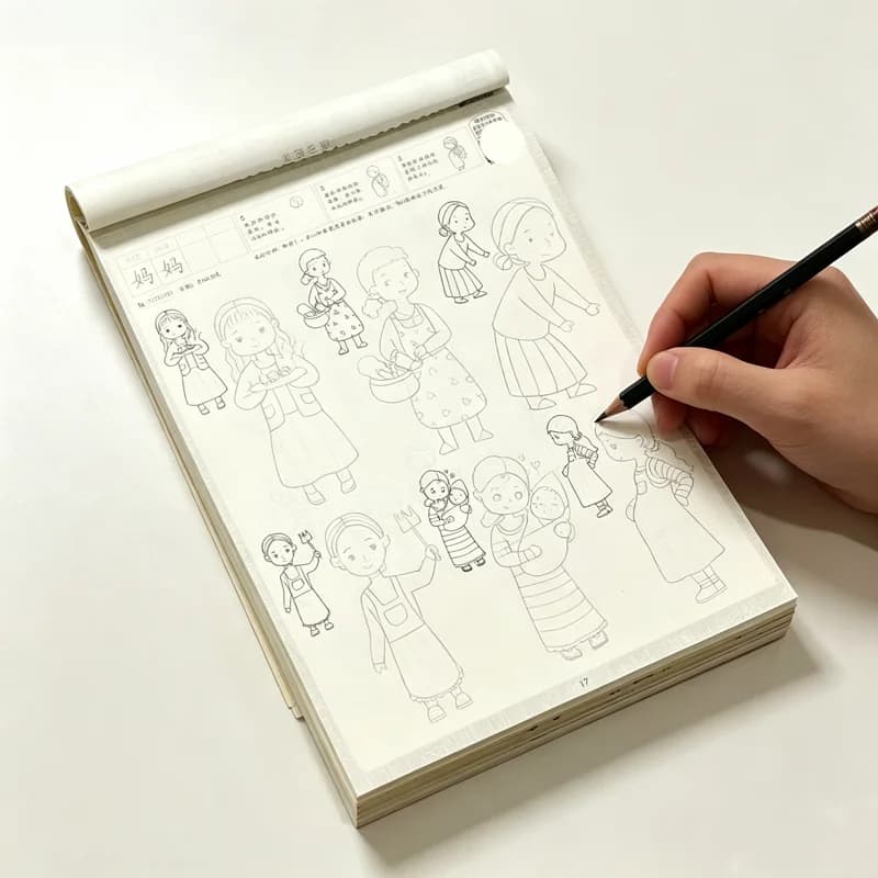 Super Tracing Sketchbook: Cute Cartoon Characters – Perfect for Young Artists Ages 3-8