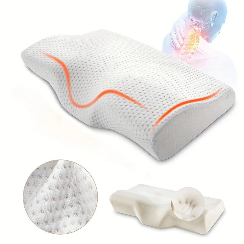 Cuscino ortopedico per letto in memory foam per il collo Cuscino ortopedico per dormire Cuscino cervicale in lattice per la parte posteriore laterale