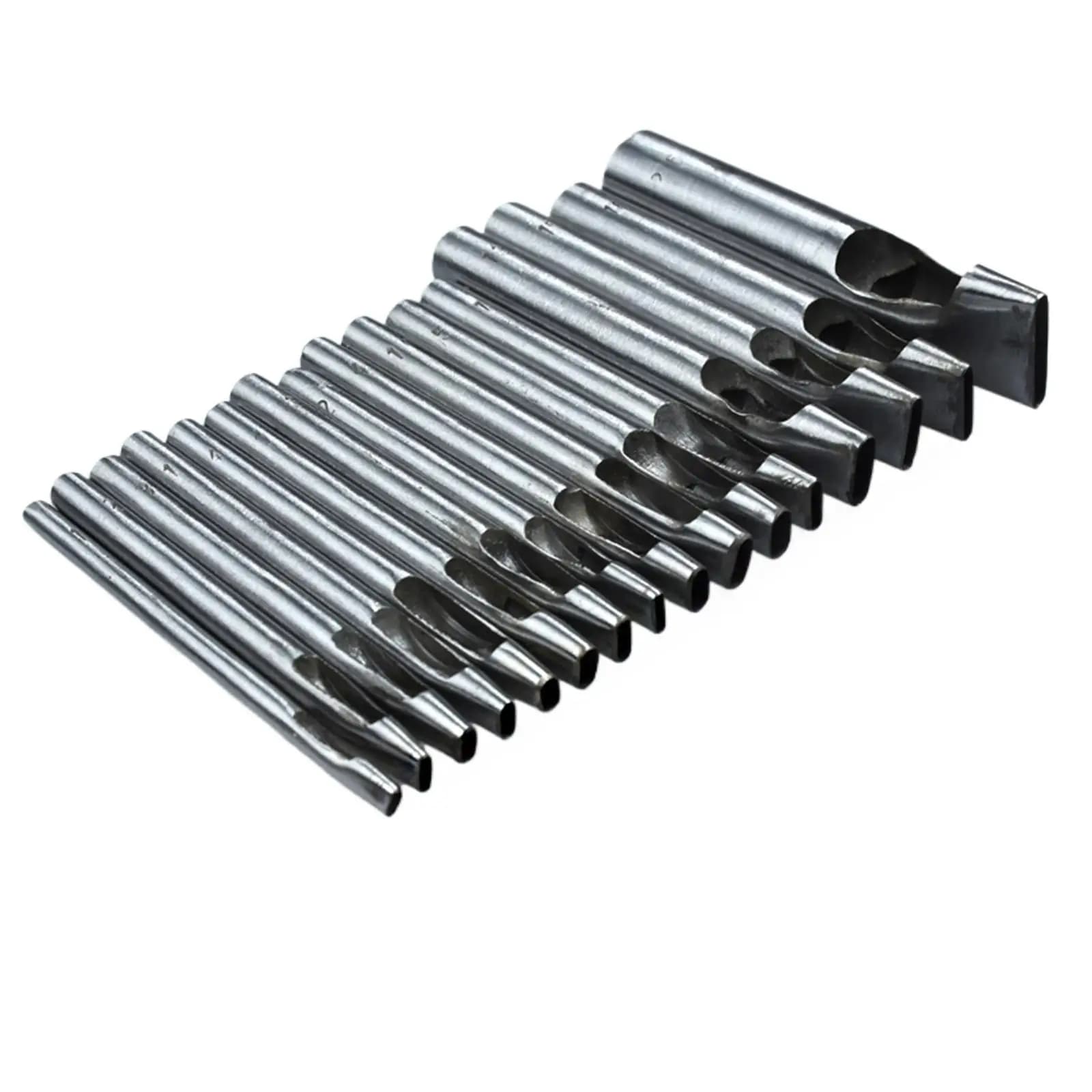 Sizes 3x2mm To 26x5mm Oblate Elliptical Leather Punch Craft Hole Tool Belts Trimming