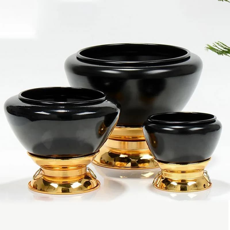 Tibetan Singing Bowl Traditional Buddhist Decorative Zen Ornament for Home Multi Sizes Sound Bowl Handmade Vase Portable