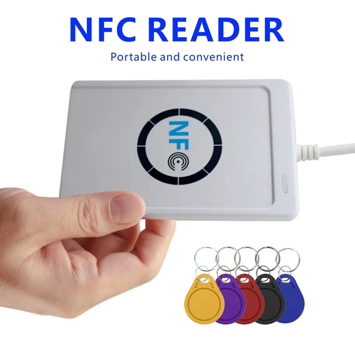 ACR122U RFID IC Lettore di Smart Card Senza Contatto Scrittore Copiatrice Scrivibile Duplicatore Clone NFC USB S50 13.56mhz M1 Copiatrice di Schede