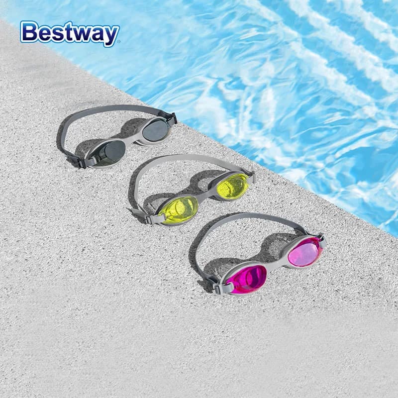 Bestway 21051 Professional waterproof swimwear HD anti-foging 1 pair Comfortable, white frame, clear vision Ideal for men
