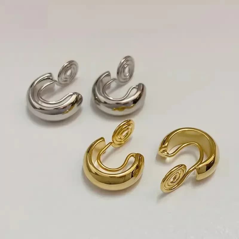 C-shaped Cartilage No Pierced Clip Earrings for Women Girls Simplicity Temperament Ear Clips Fashion Jewelry Accessories