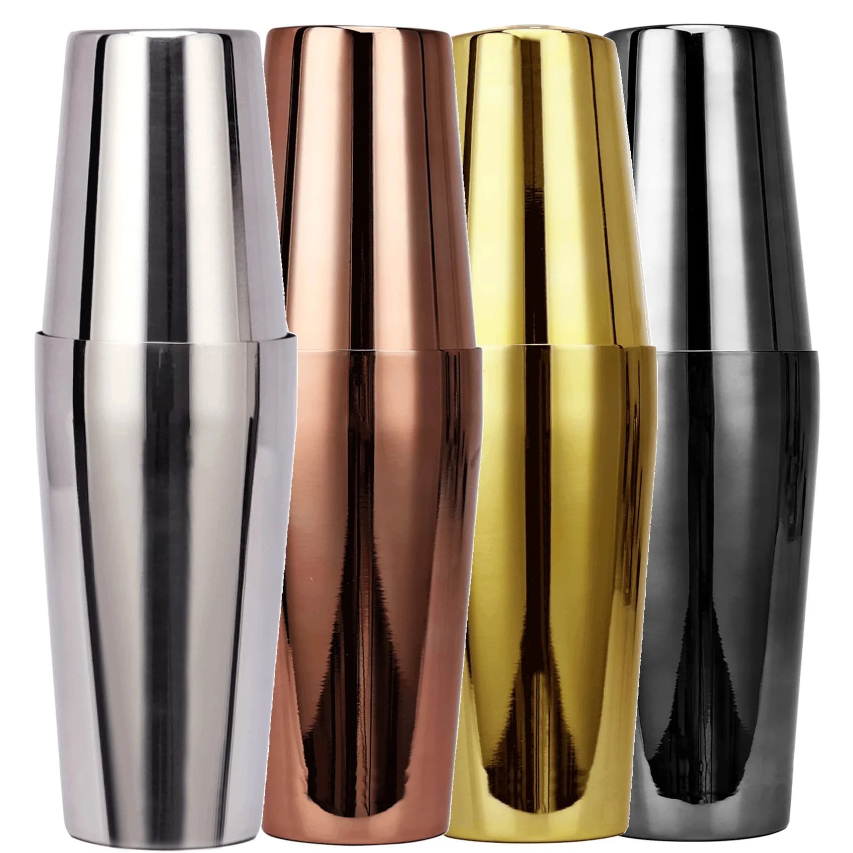 Set shaker per cocktail Boston, scatole per shaker ponderate in acciaio inossidabile da 25,36 once, miscelatore per bevande in metallo per martini