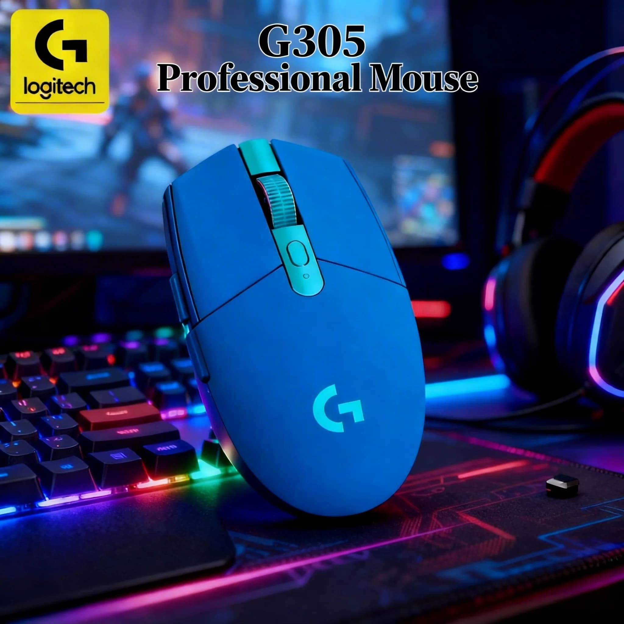 【Cattura Precisa】Cattura ogni azione con precisione! Mouse da gioco Logitech G305, 12000 DPI