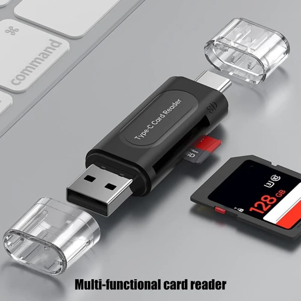 4 in 1 Multi-function OTG Card Reader USB Adapter High Speed USB 2.0 TF SD Memory Card Reader Portable External Data Connector