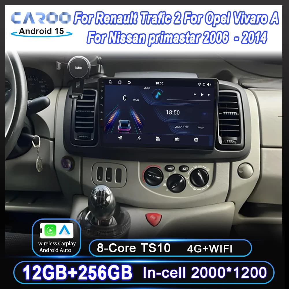 Android 15 Per Renault Trafic 2 Per Opel Vivaro A Per Nissan primastar 2006 -2014 Auto Radio di Navigazione GPS Lettore Multimediale 4G
