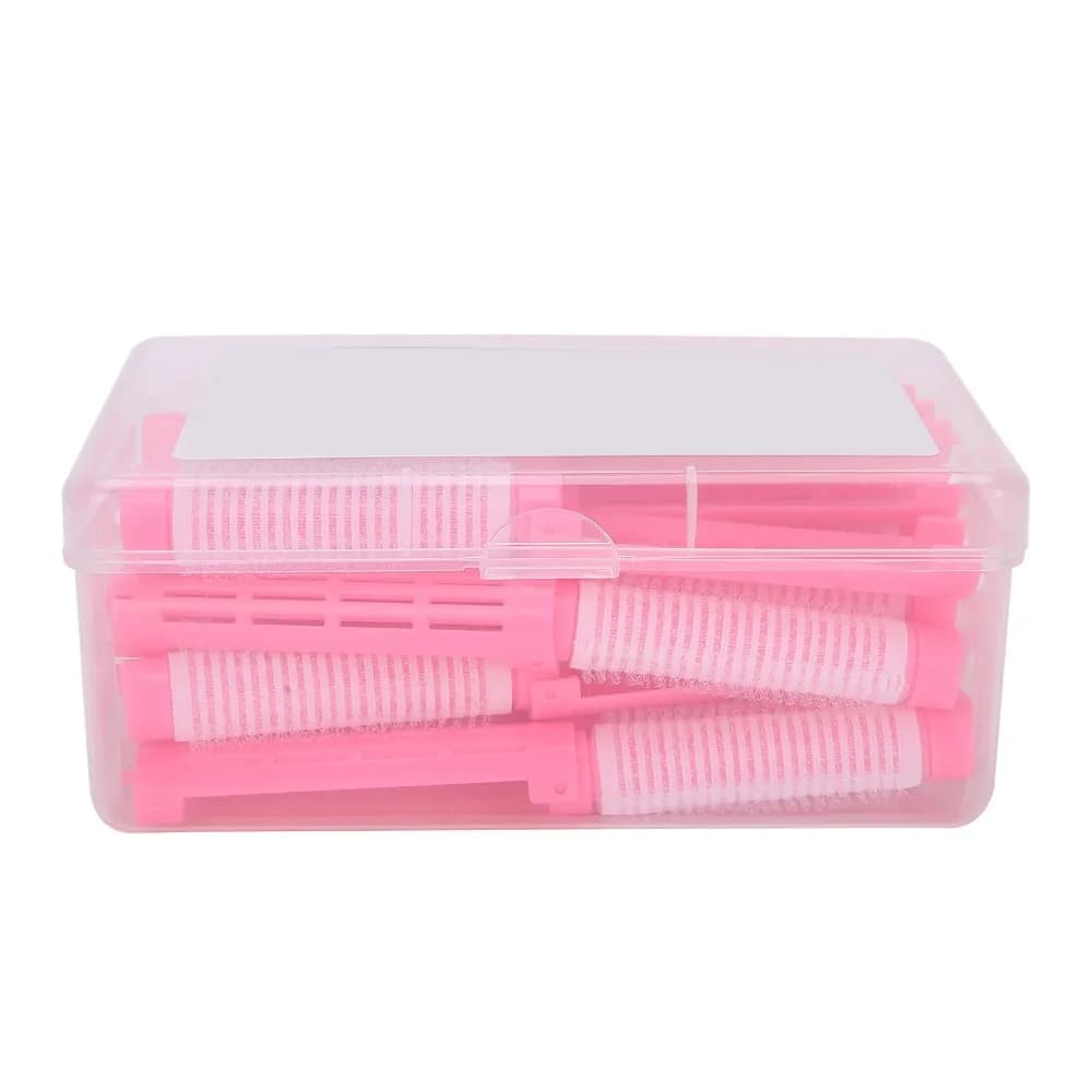 Set di 20 Bigodini Rosa per Capelli Senza Calore, Professionali, Durevoli e Portatili per Uso in Salone