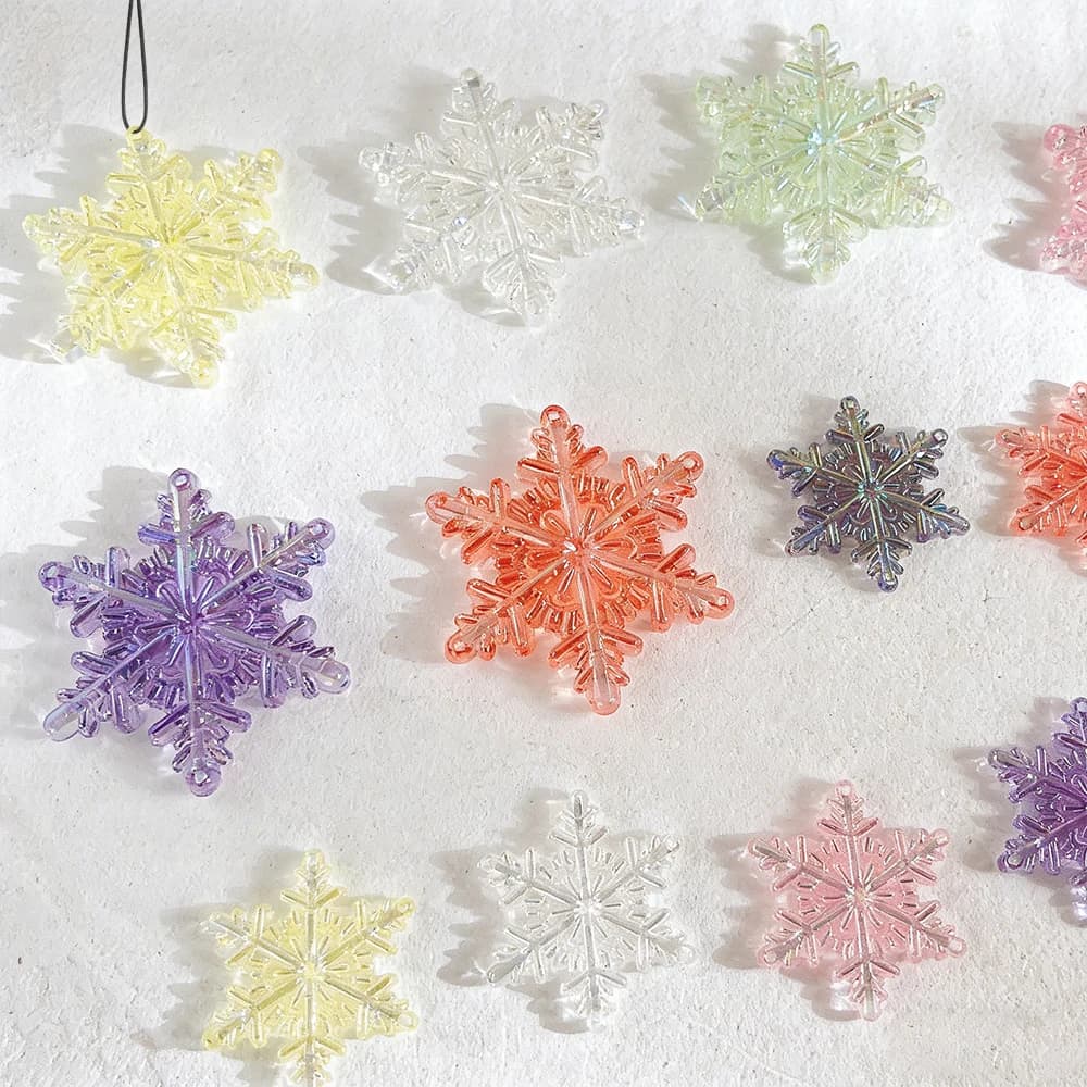Design Cordiale per Ciondoli Fai-da-Te/Creazione di Perline/Charms per Ciondoli/Fatto a Mano/Componenti per Gioielli/Forma a Fiocco di Neve # 20011