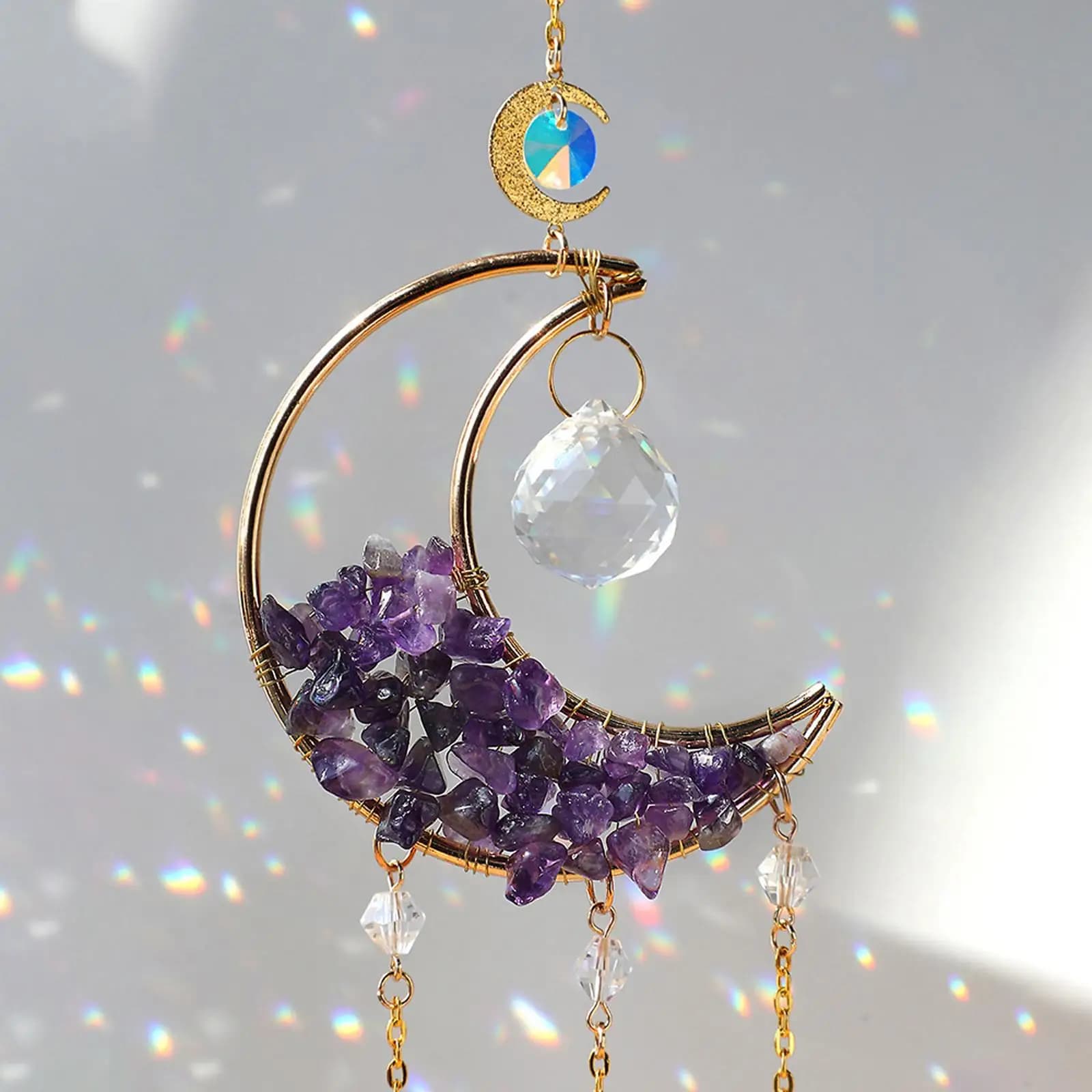 Moon Pendant, Moon of Decorative Ornament Aesthetic Wind Chime for Office