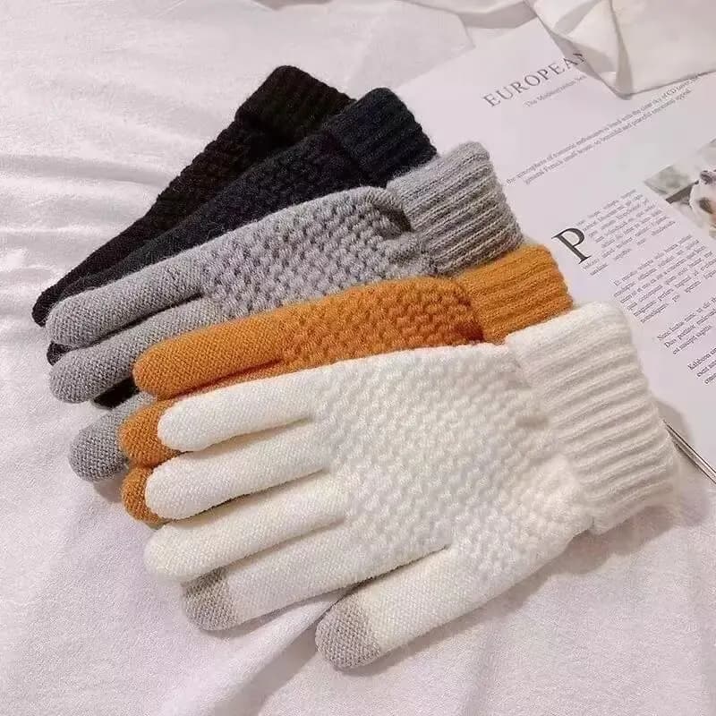 Women's Winter Cute Cycling Gloves Hot and Cold Version Korean Winter Cotton Gloves Often