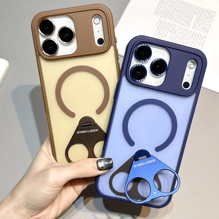 Forte anello magnetico in metallo doppio anello con fibbia custodia per iPhone 17 Pro Max 17 Air 16e 16 15 14 13 12 Proteggi la copertura