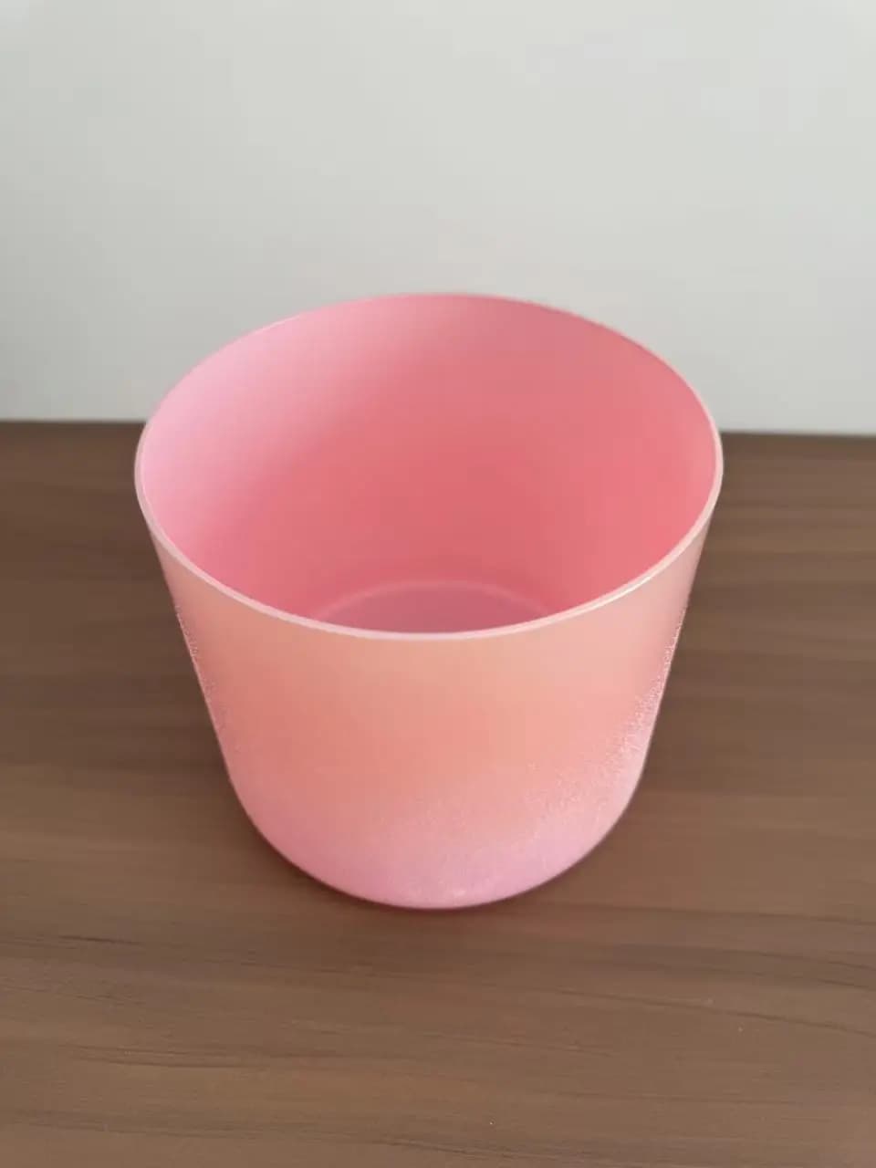 Ciotola tibetana in cristallo trasparente rosa Alchemy, luce cosmica per meditazione Yoga, guarigione del suono con mazzuolo e O-Ring gratuiti, 6 ", 7", 8
