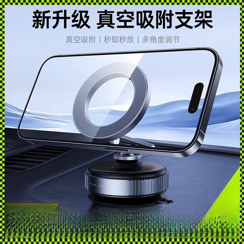 Supporto pieghevole e girevole per telefono cellulare da auto, con ventosa, per console centrale e navigatore.