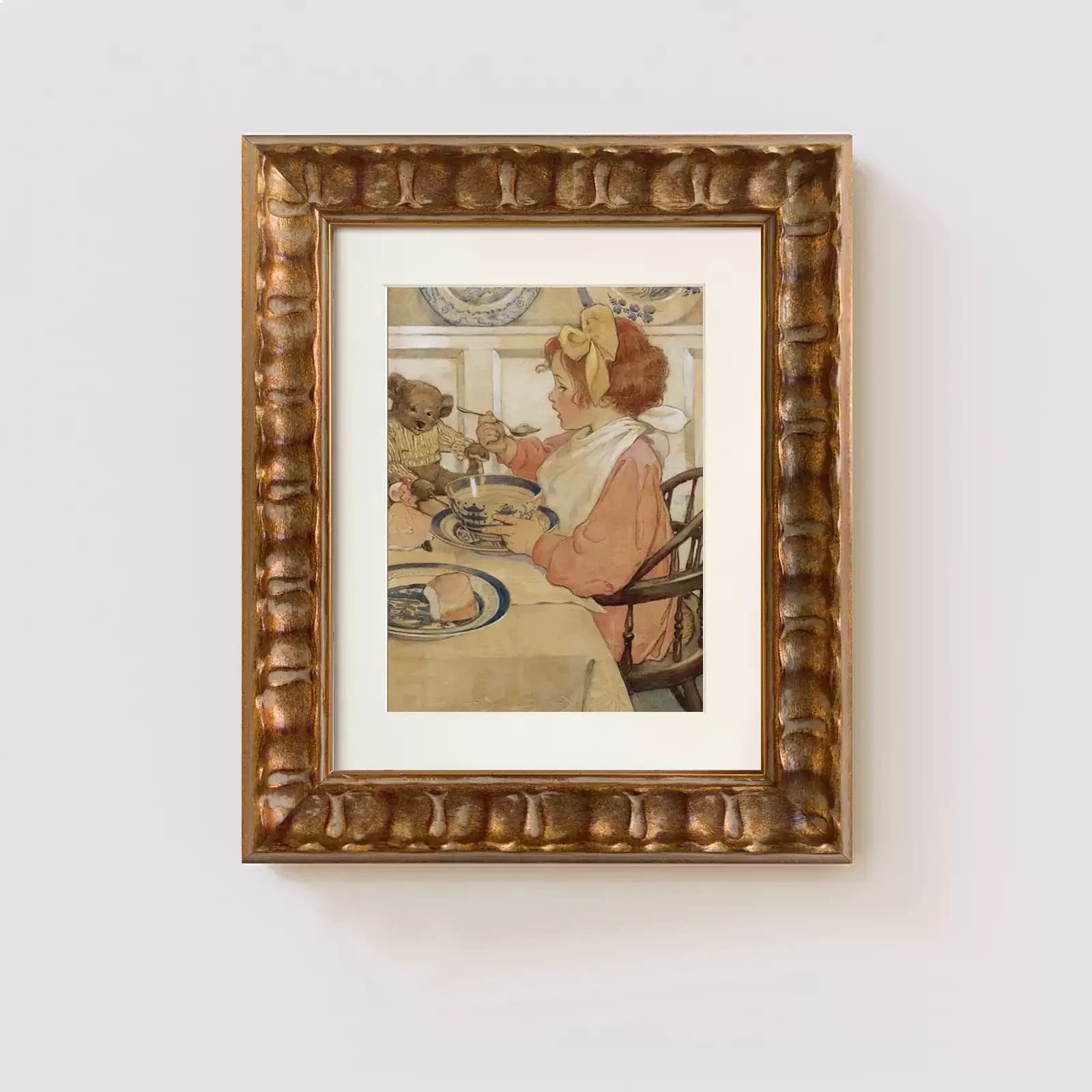 Handmade Gold Leaf Ornate Picture Frame, Baroque Style Solid Wood Carved Moulding for Canvas & Oil Painting Home Decor