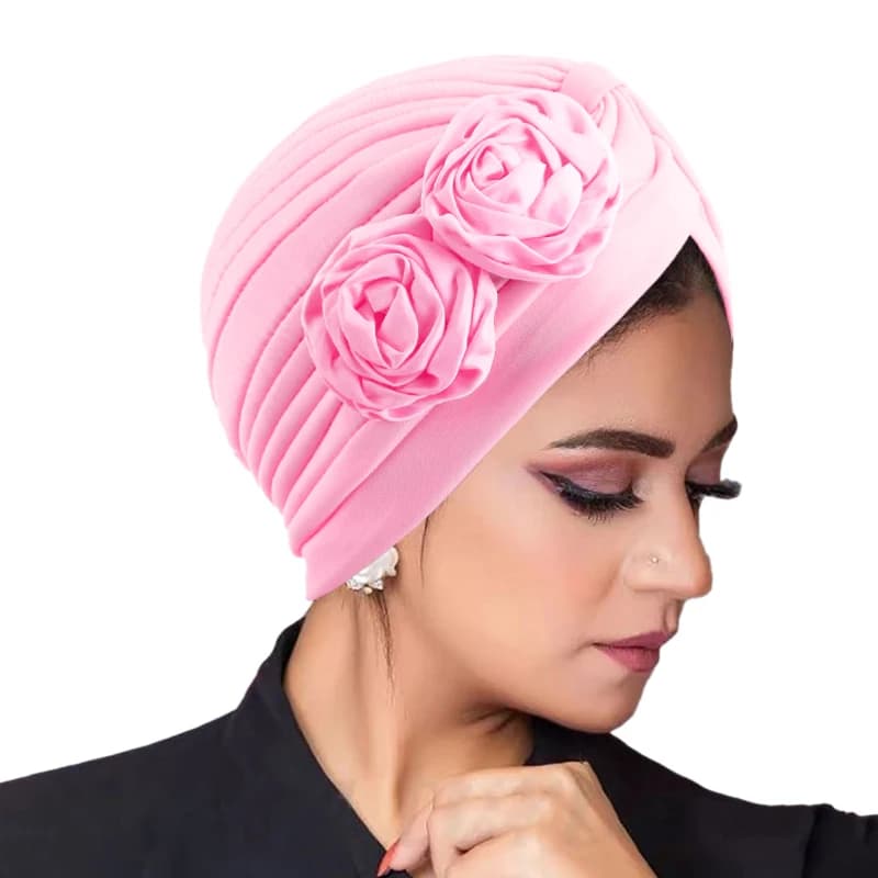 Moda musulmana Fiore Hijab Turbante Etnico Islamico Donna Beanie Cappello Perdita di capelli Chemio Copricapo Avvolgente per la testa Bandana da donna alla moda