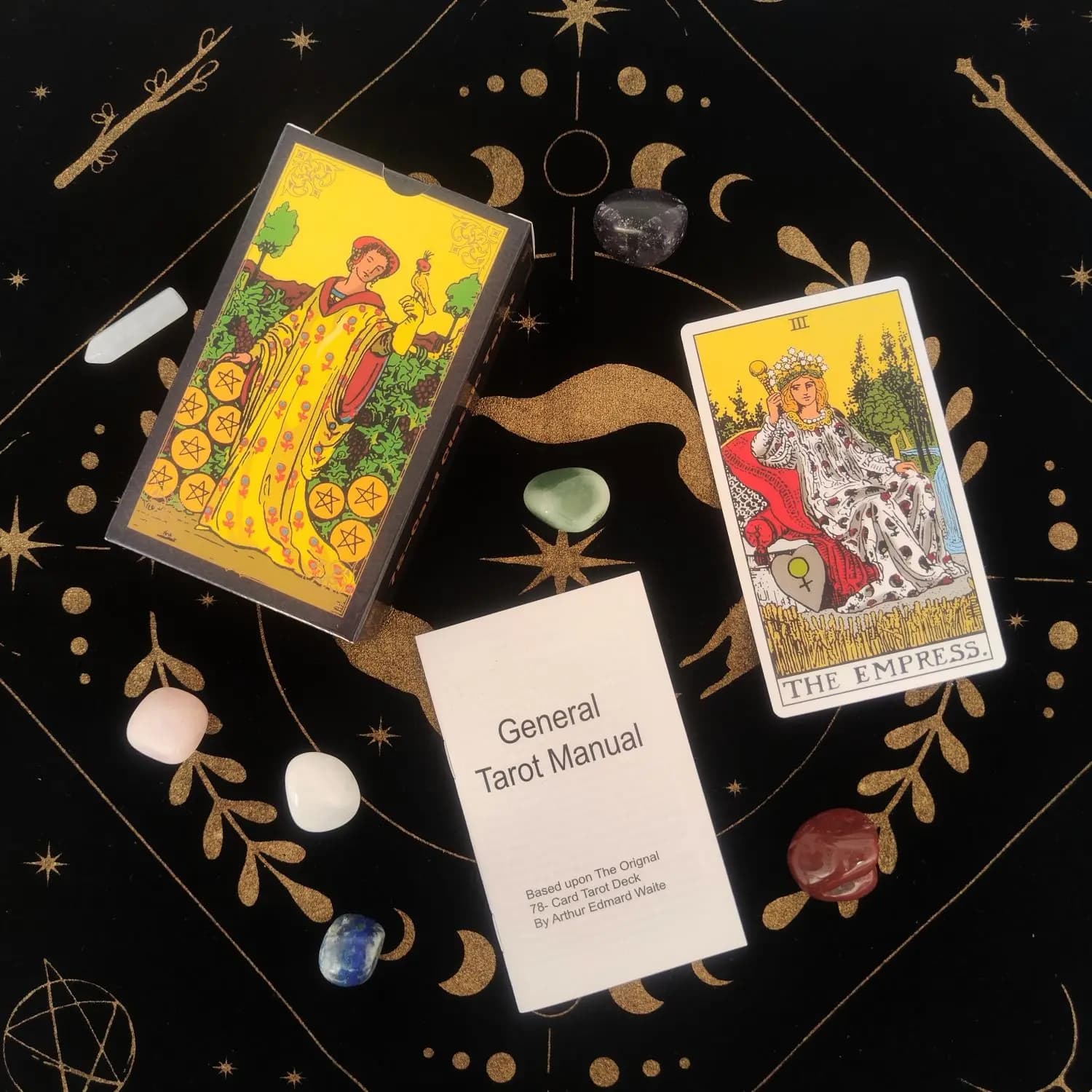 Carta dei tarocchi classica da 78 carte di grandi dimensioni 12 * 7 cm, gioco di predizione | Carte da divinazione | con libro guida cartaceo