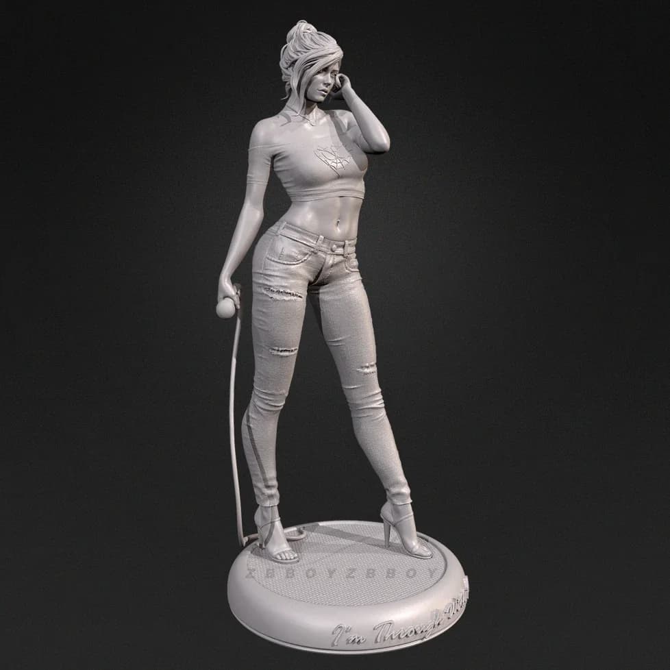 L'altezza dell'uomo 38mm 50mm 75mm 90mm Kit modello in resina figura bellezza incolore e autoassemblata (stampa 3D) TD-7277/3D